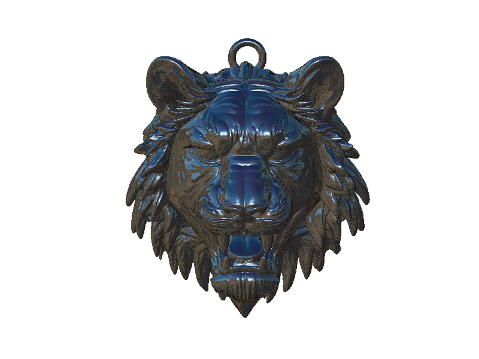 tiger head 3D print model_5