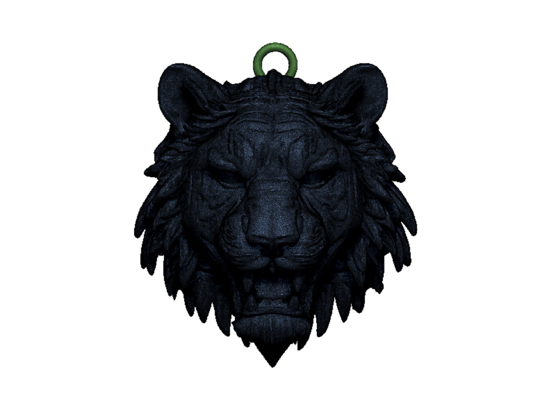 tiger head 3D print model_9