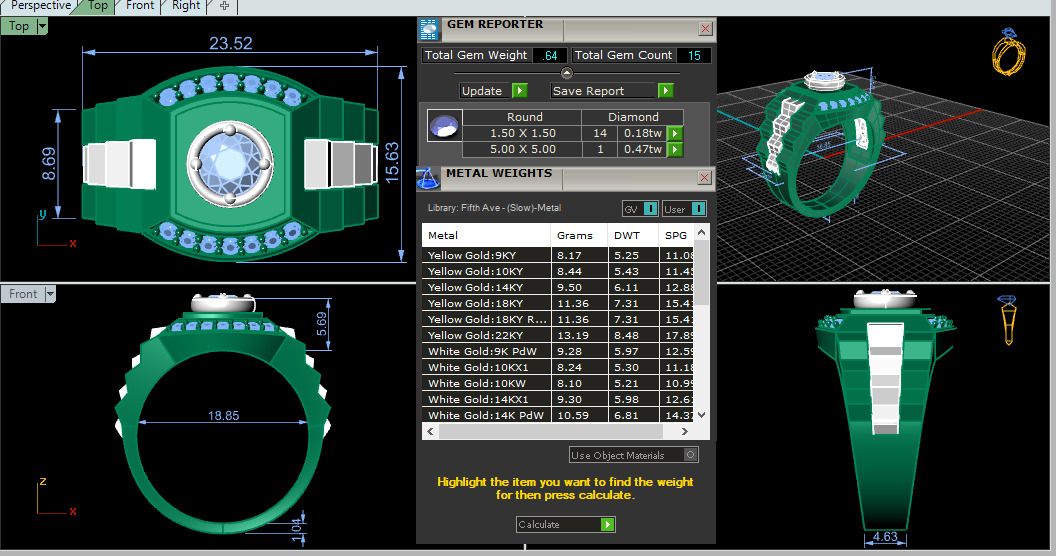 Mens Solitaire Ring 3dm stl renders details 3D print model_1