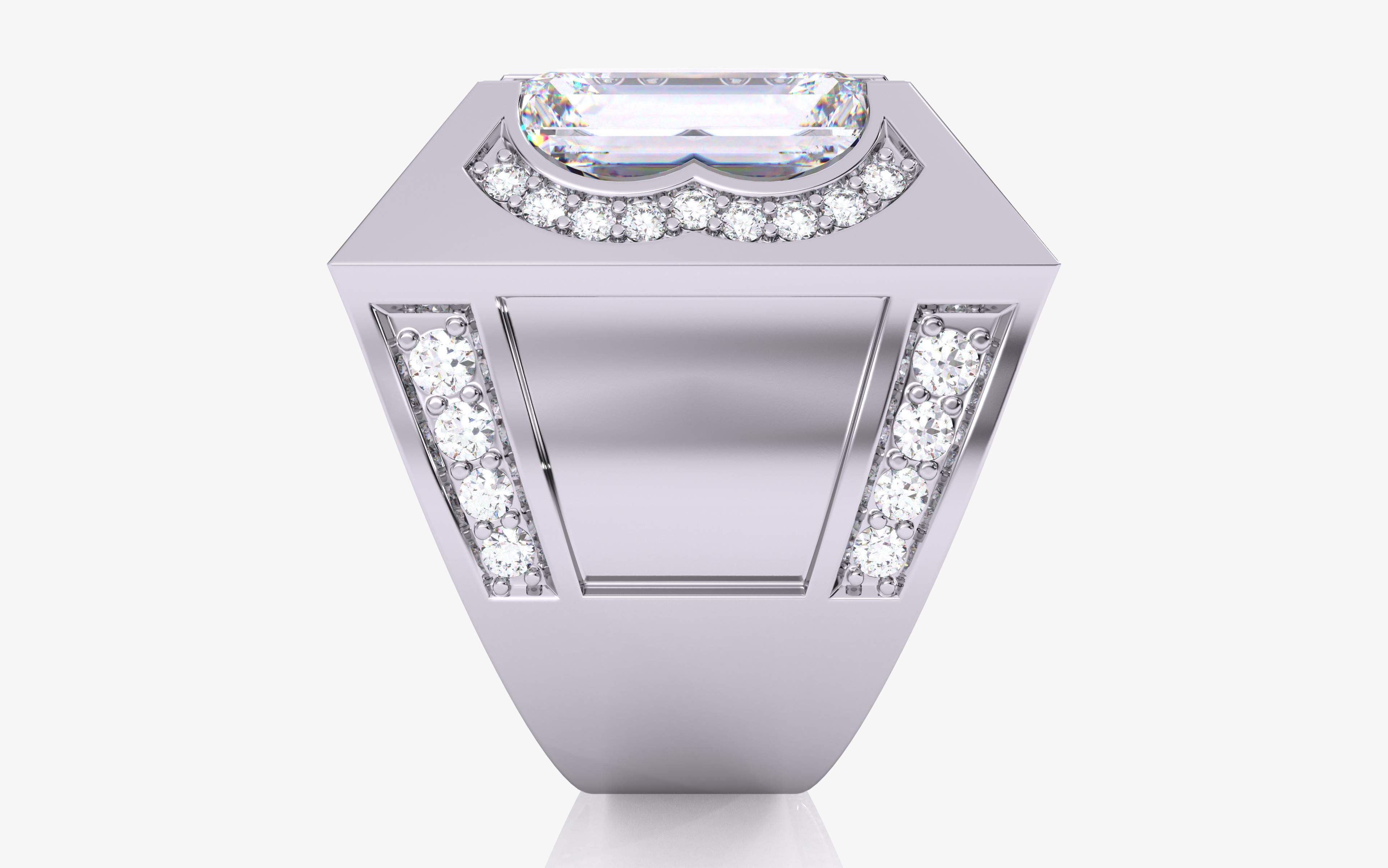 Mens Solitaire Ring 3dm stl renders details 3D print model_14