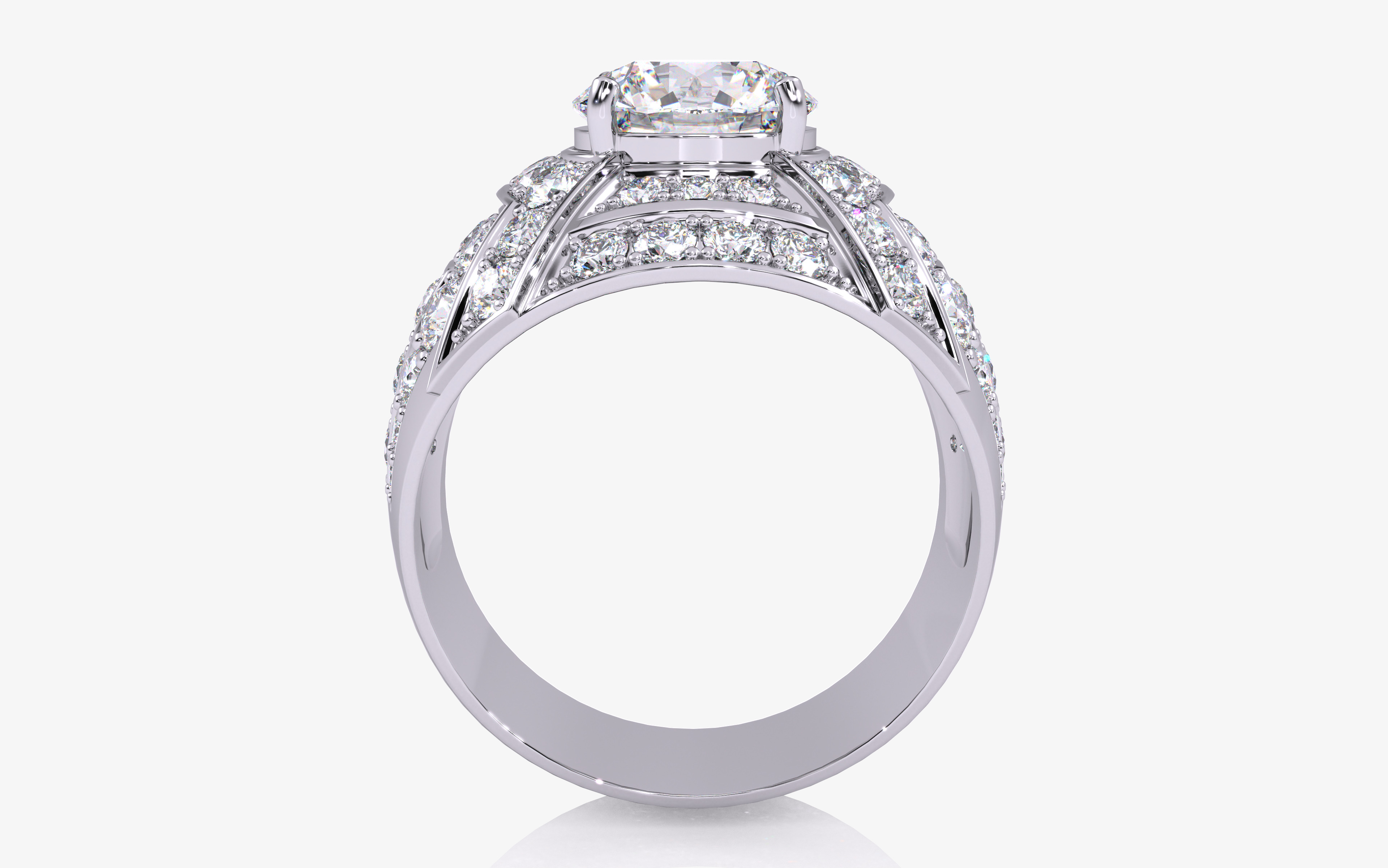 Mens Solitaire Ring 3dm stl renders details 3D print model_3