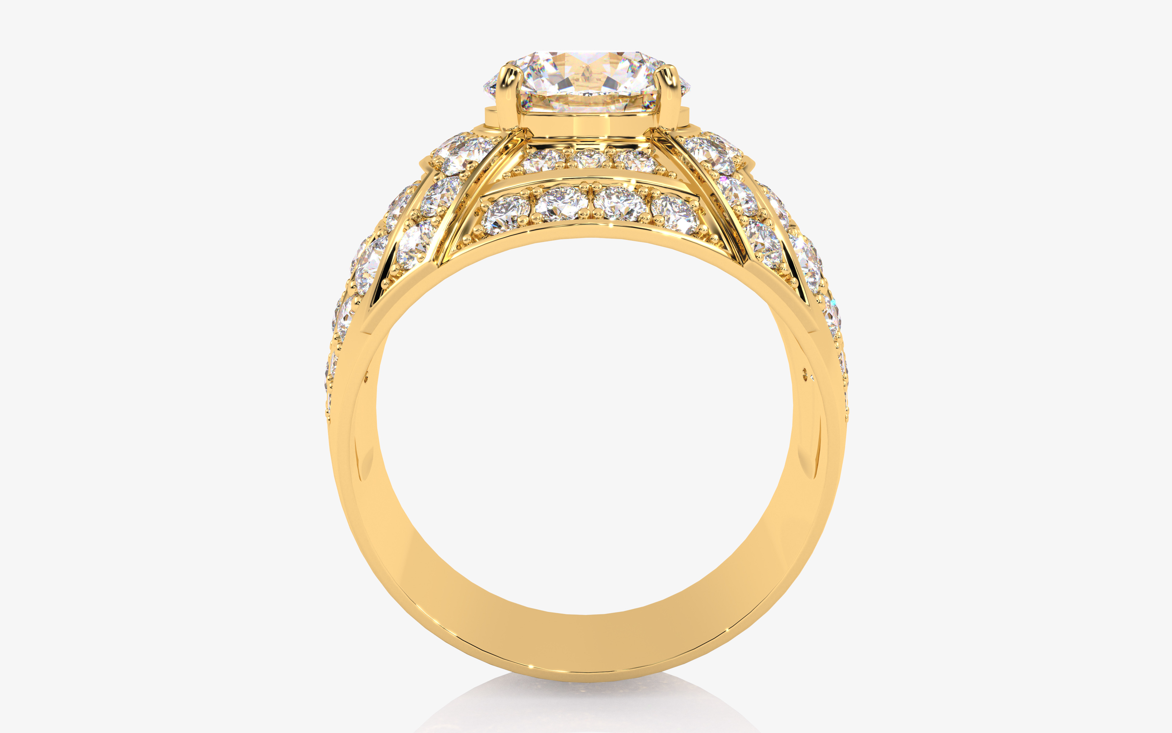 Mens Solitaire Ring 3dm stl renders details 3D print model_2