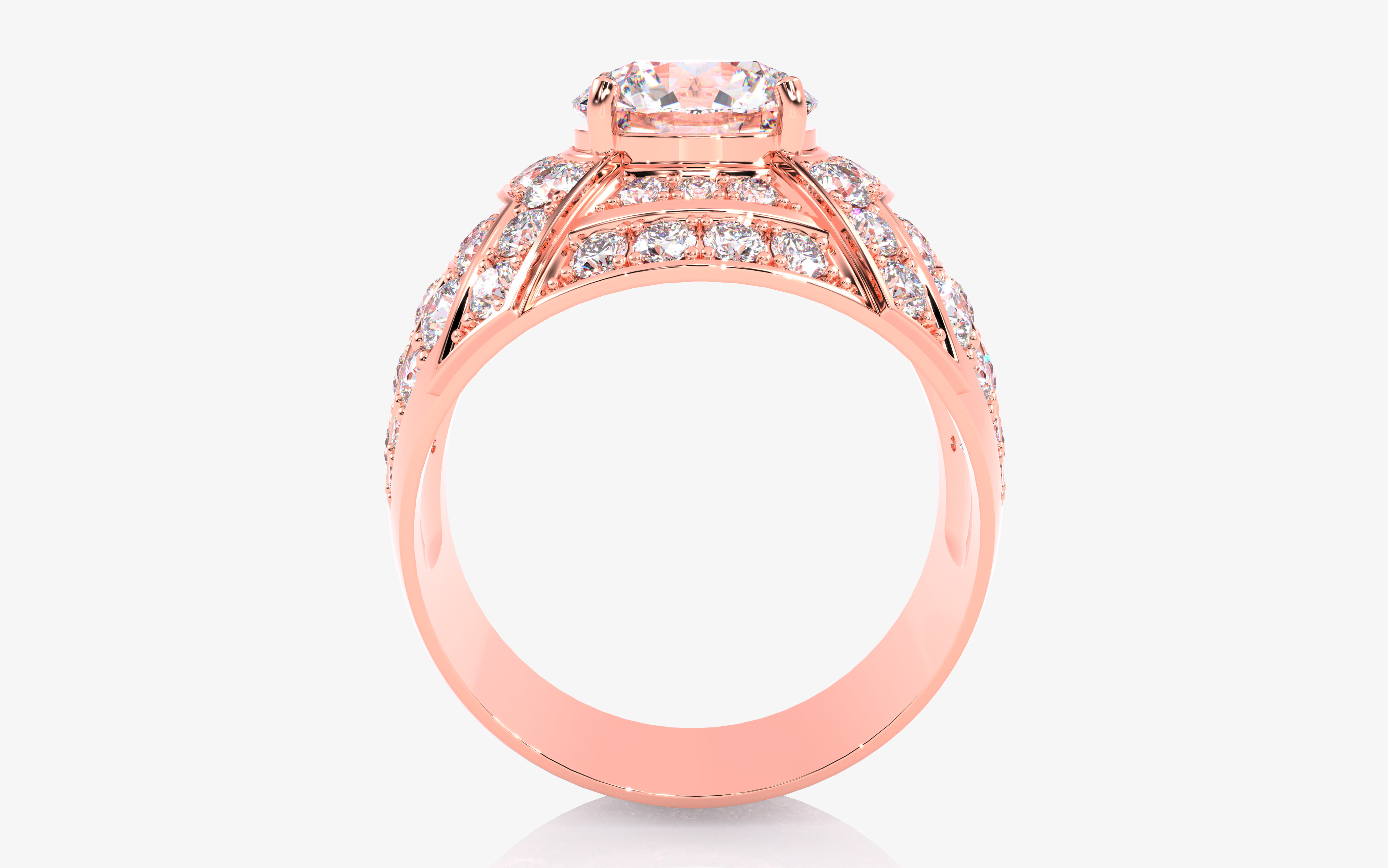 Mens Solitaire Ring 3dm stl renders details 3D print model_4