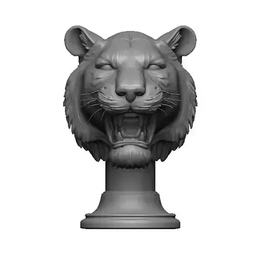 tiger head bust