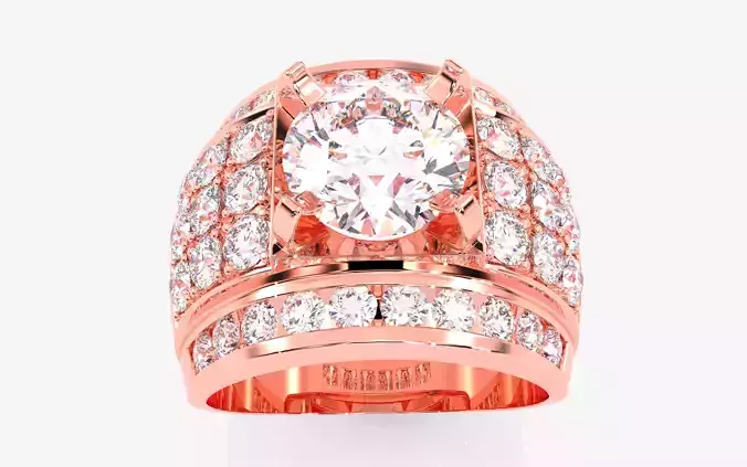 Mens Solitaire Ring 3dm stl renders details 3D print model Mens Solitaire Ring 3dm stl renders details 3D print model