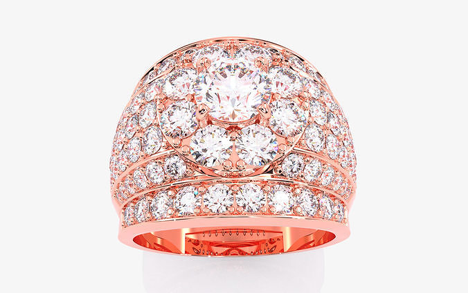 Mens Solitaire Ring 3dm stl renders details 3D print model