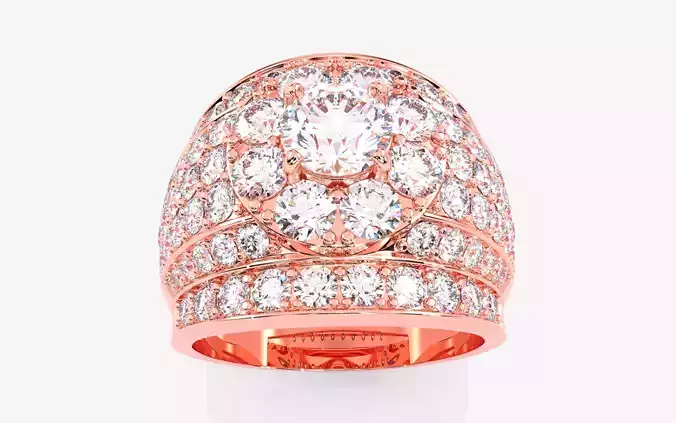 Mens Solitaire Ring 3dm stl renders details