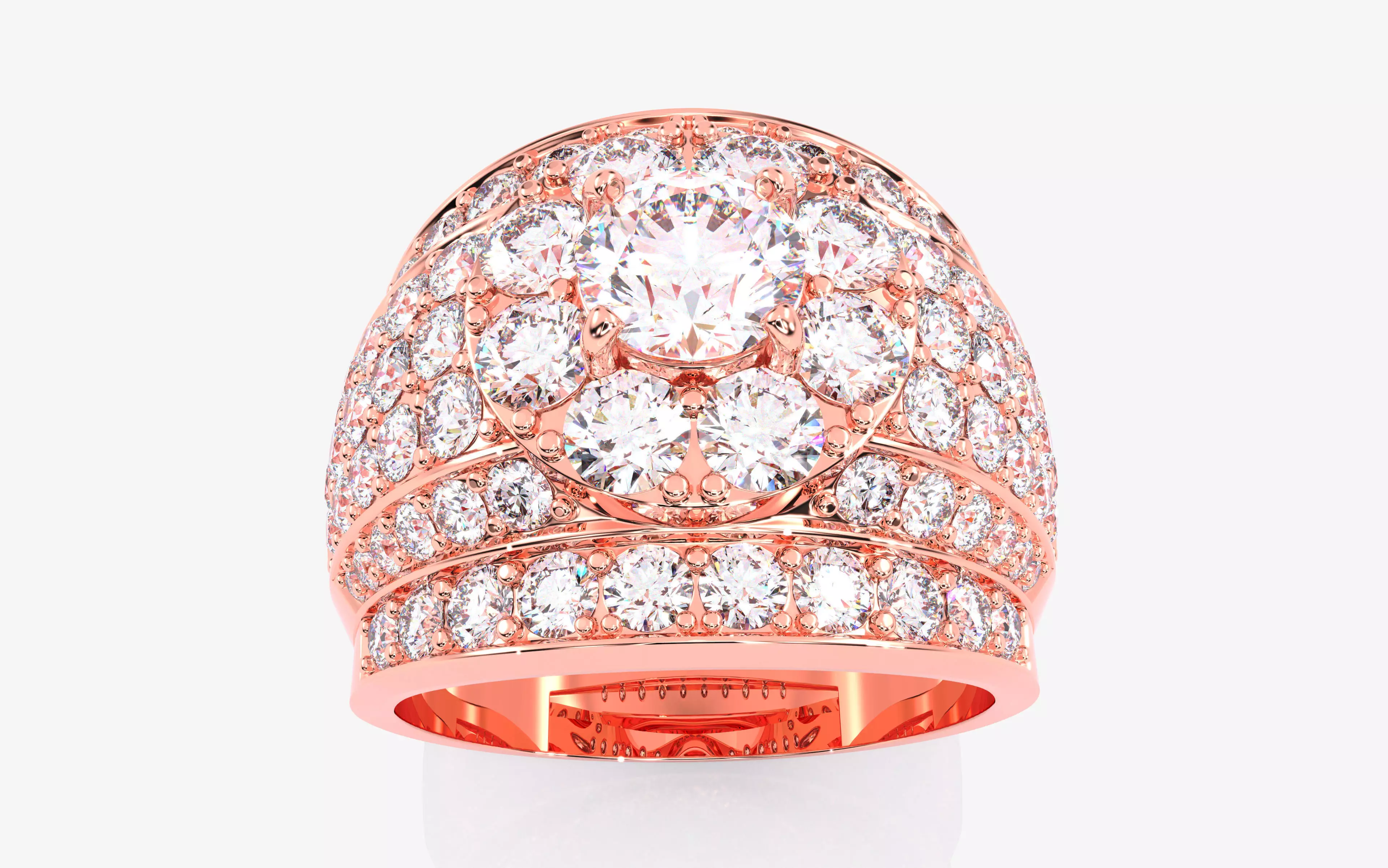 Mens Solitaire Ring 3dm stl renders details 3D print model