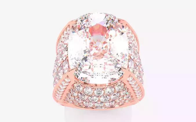 Mens Solitaire Ring 3dm stl renders details 3D print model