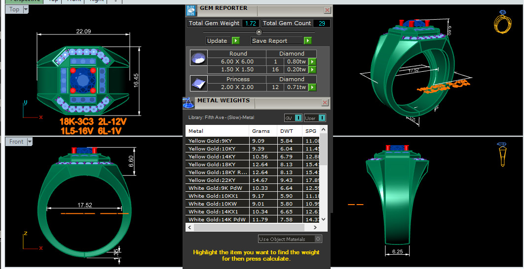 Mens Solitaire Ring 3dm stl renders details 3D print model_1