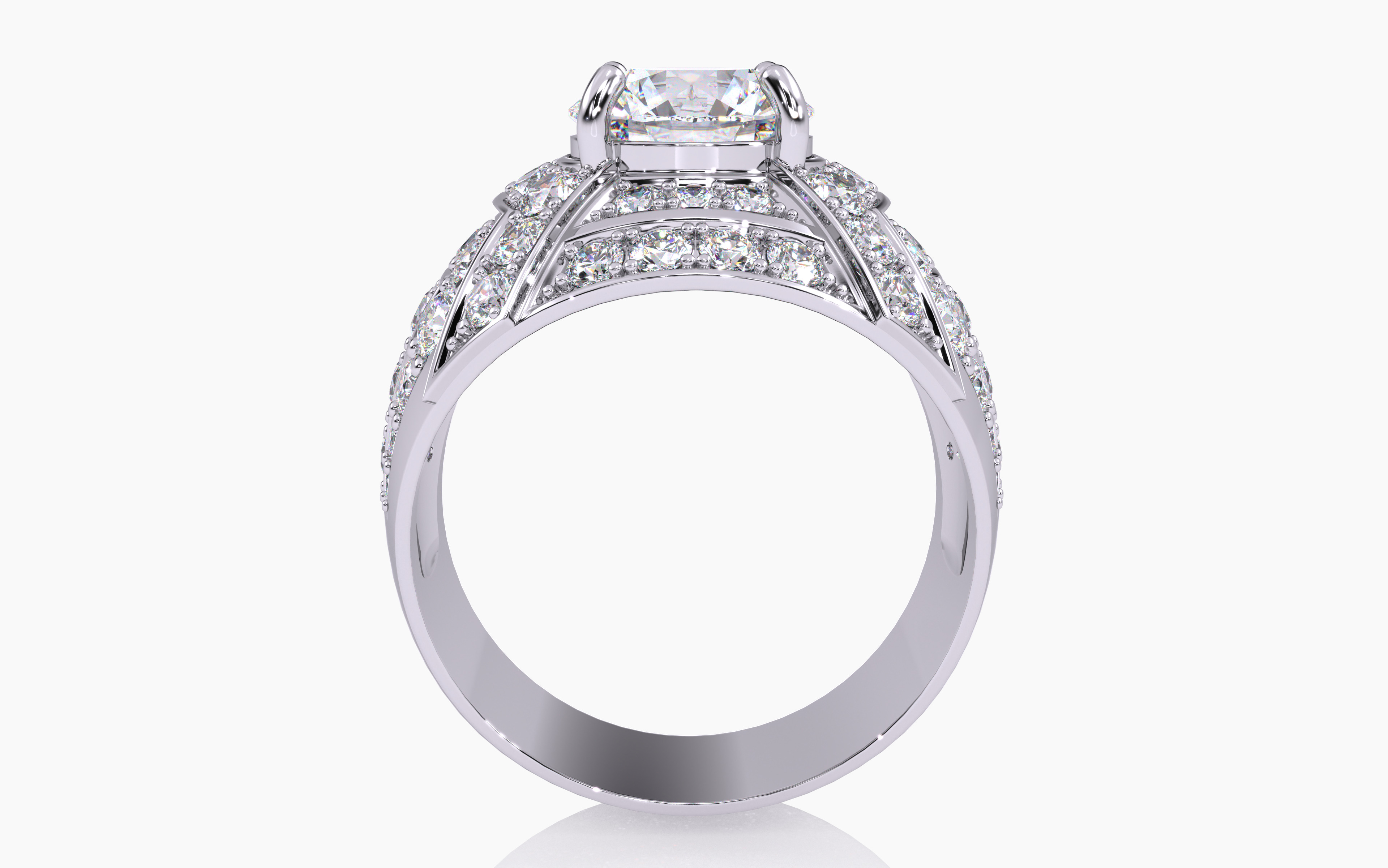 Mens Solitaire Ring 3dm stl renders details 3D print model_4