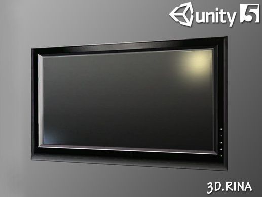 Wall TVset Free low-poly 3D model