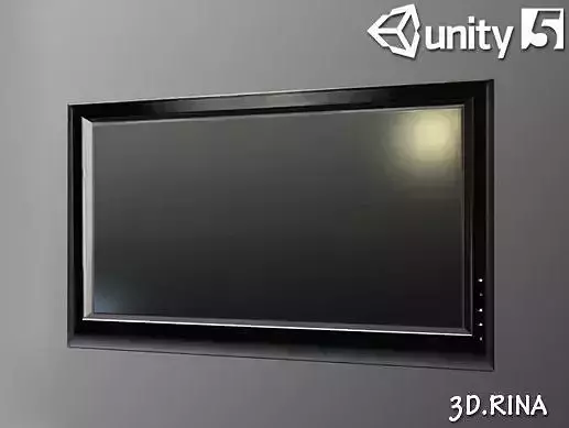 Wall TVset Free low-poly 3D model