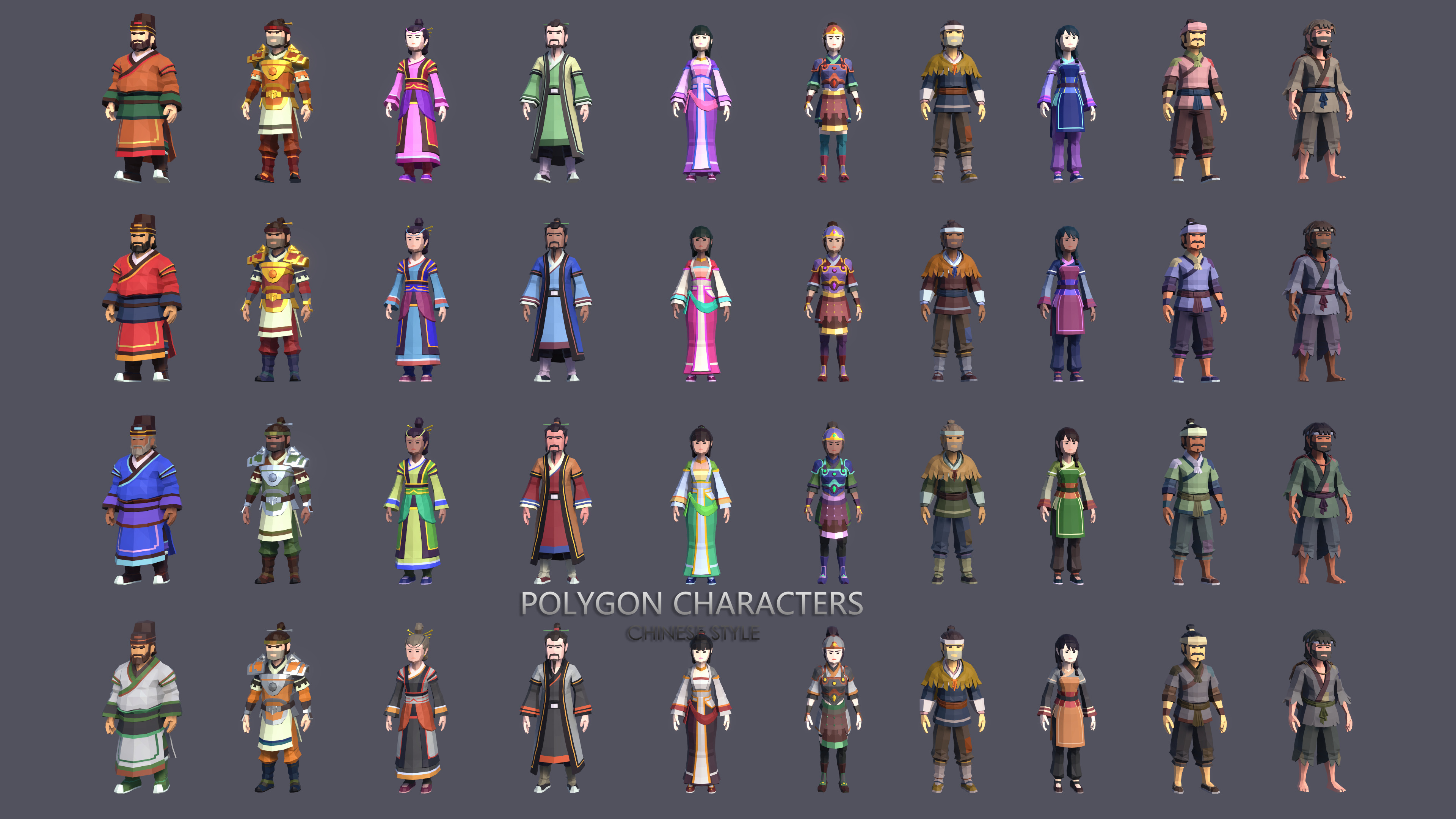 PolygonCharacters-FantasyChineseStyle Low-poly 3D model_7