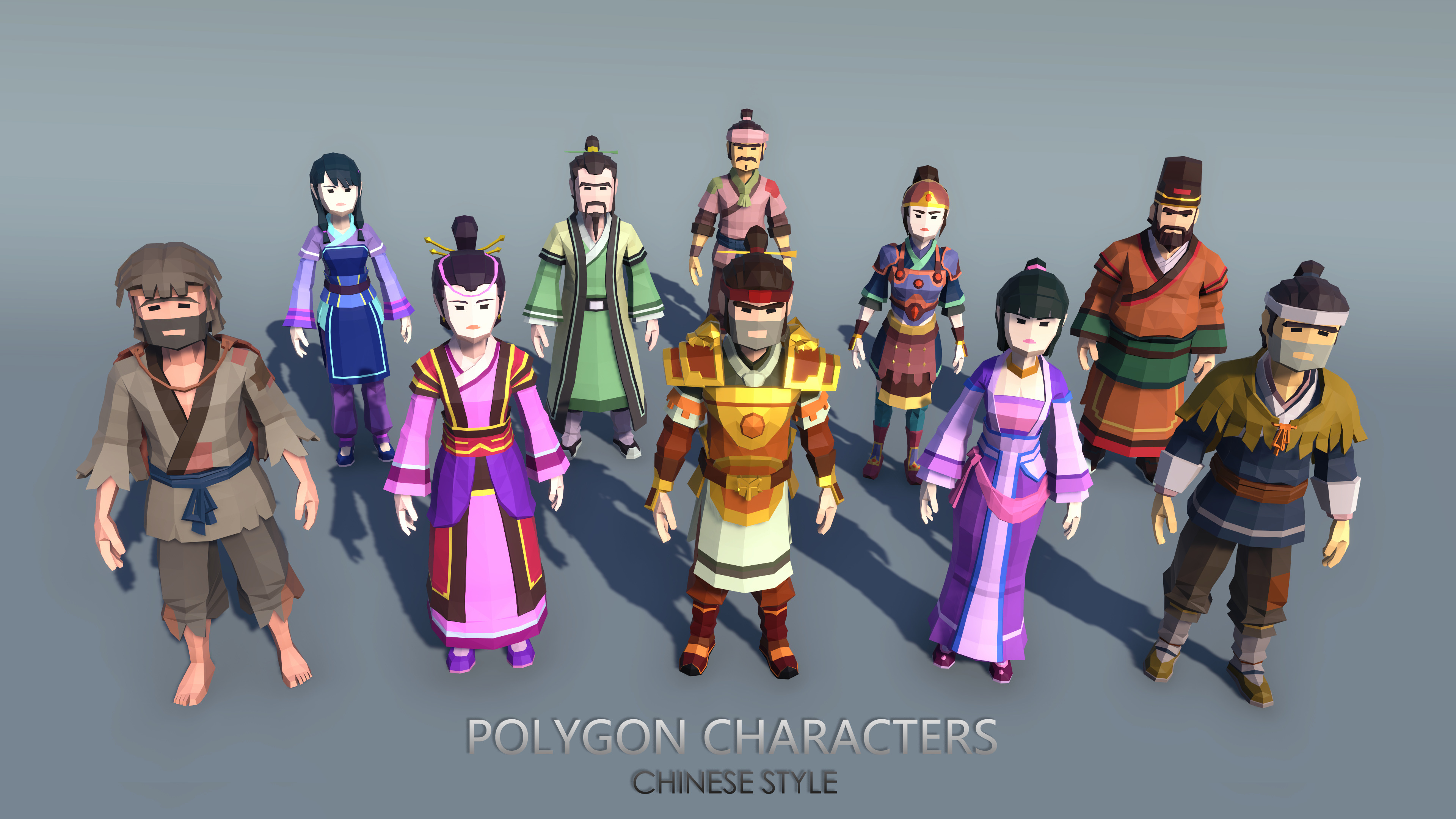 PolygonCharacters-FantasyChineseStyle Low-poly 3D model_2