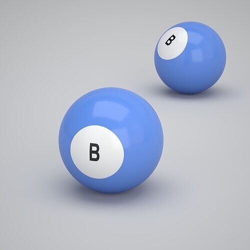 B Snooker Ball 3D model