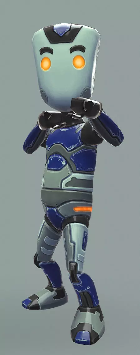 Iron Robot Low-poly 3D model_0