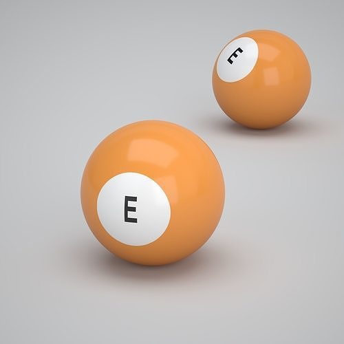 E Snooker Ball 3D model