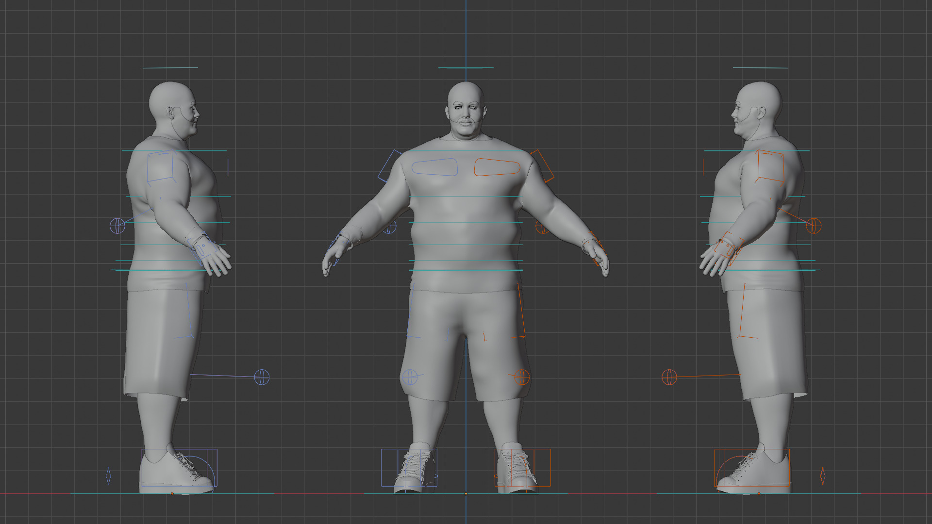 Urban Power Male Character  Low-poly 3D model_16