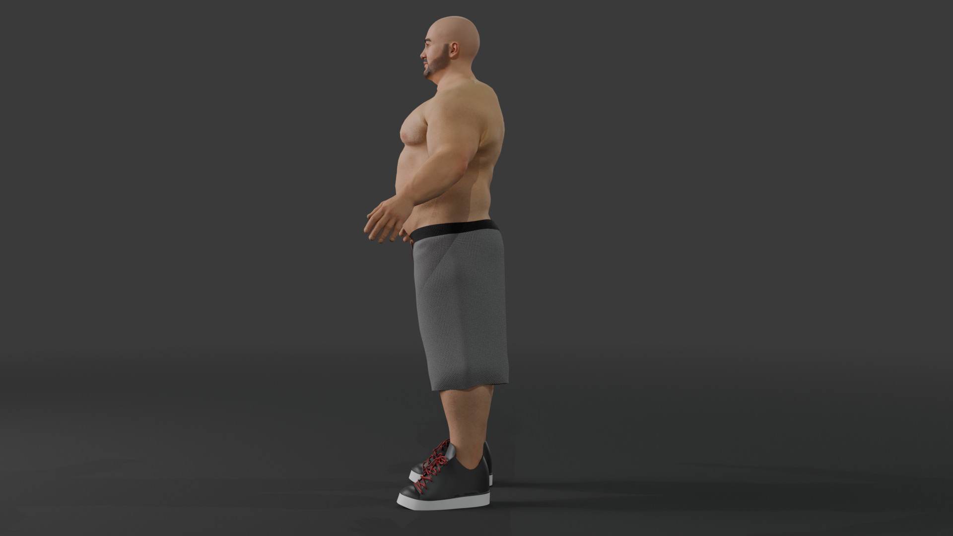 Urban Power Male Character  Low-poly 3D model_7