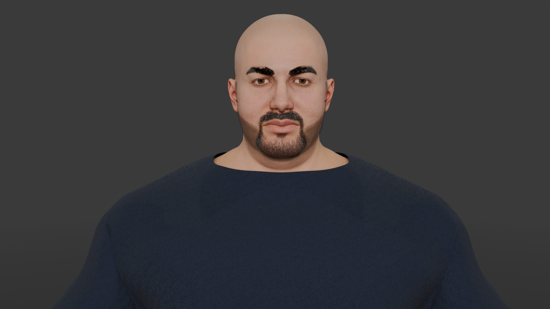 Urban Power Male Character  Low-poly 3D model_1