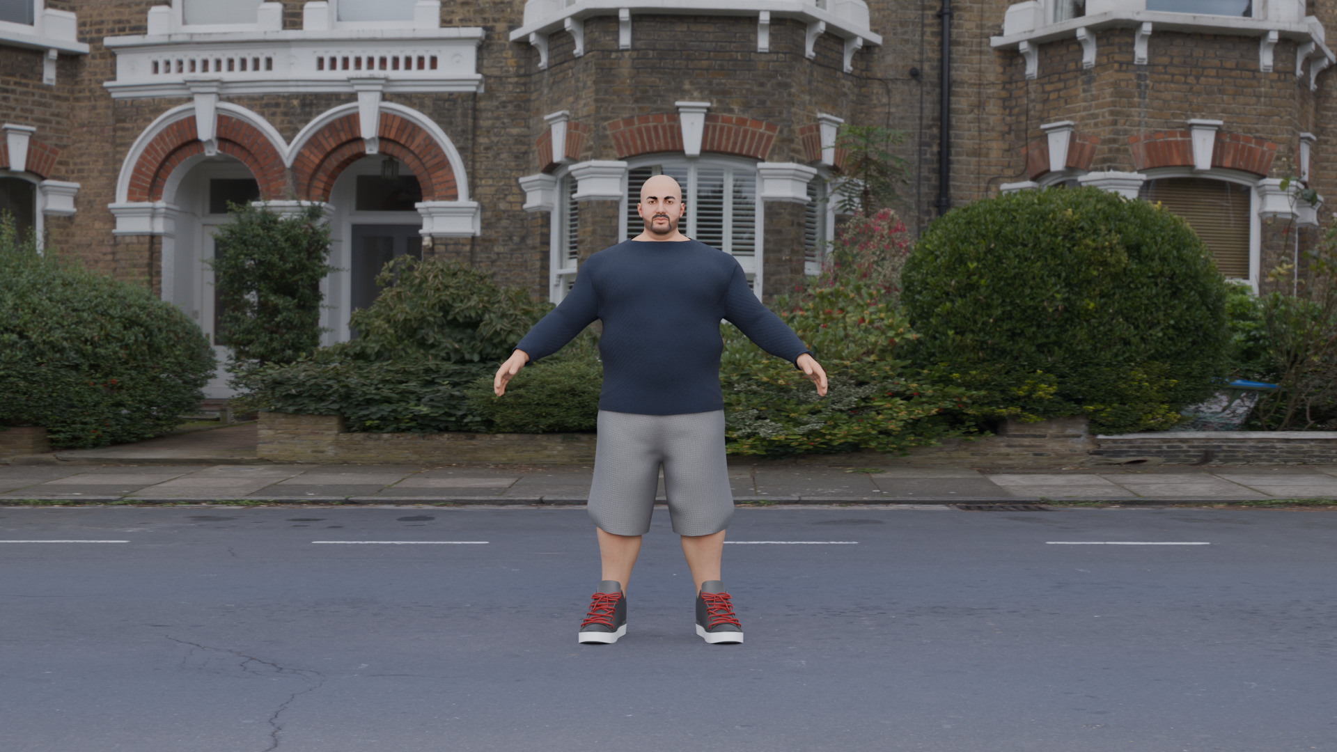 Urban Power Male Character  Low-poly 3D model_11