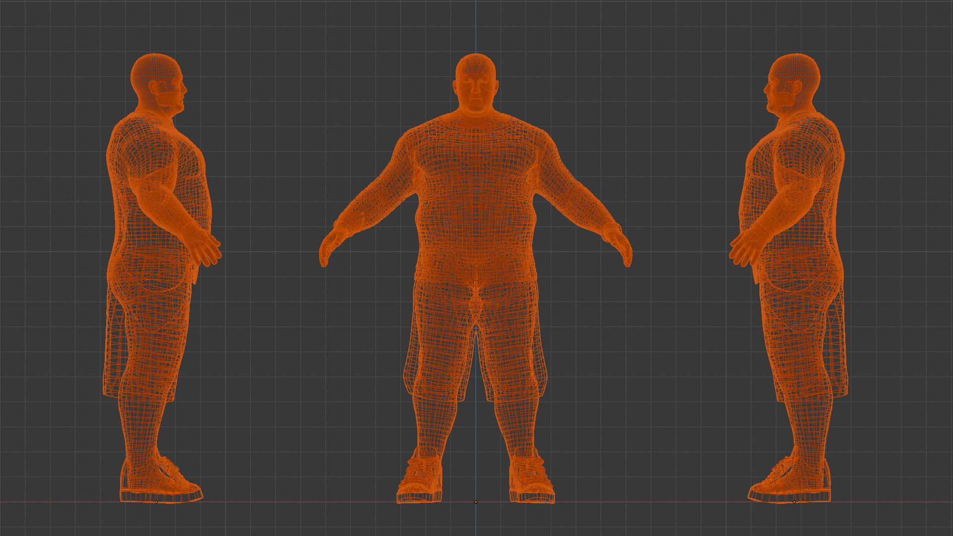 Urban Power Male Character  Low-poly 3D model_14