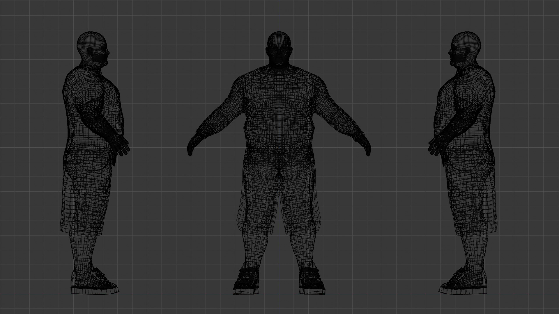 Urban Power Male Character  Low-poly 3D model_17