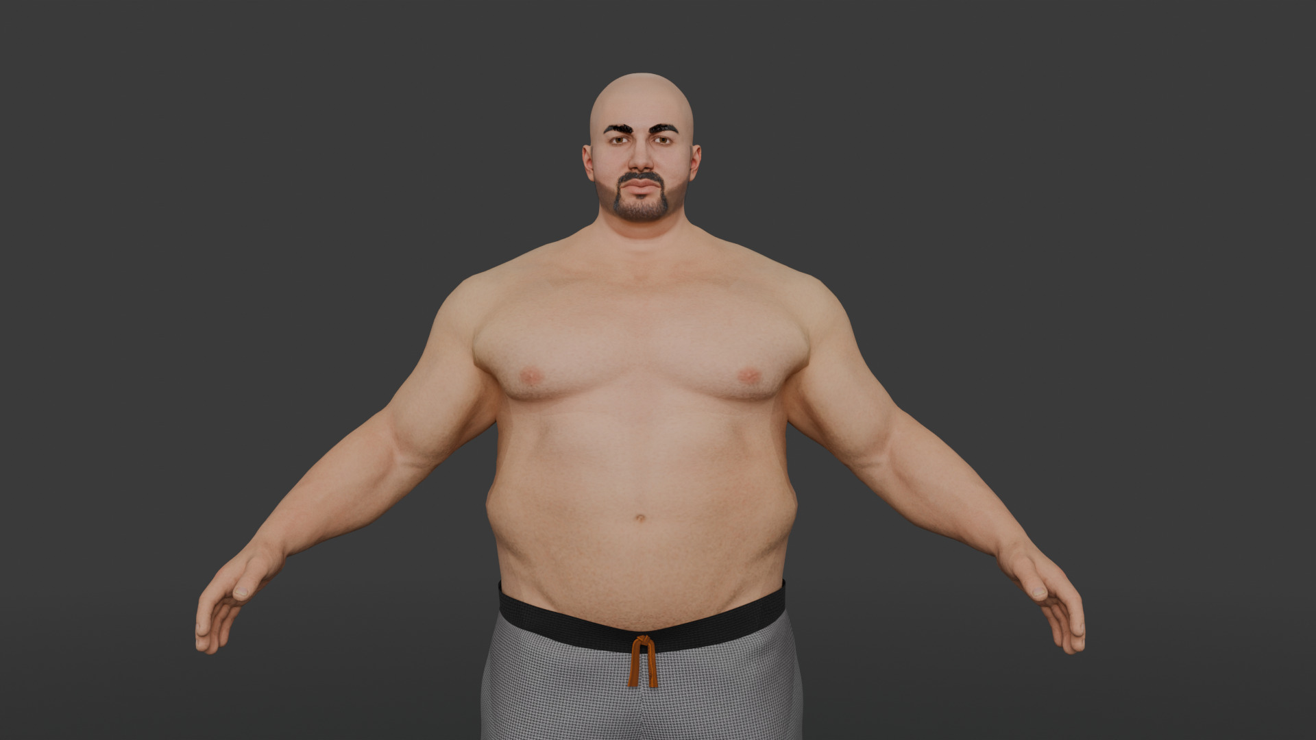 Urban Power Male Character  Low-poly 3D model_5