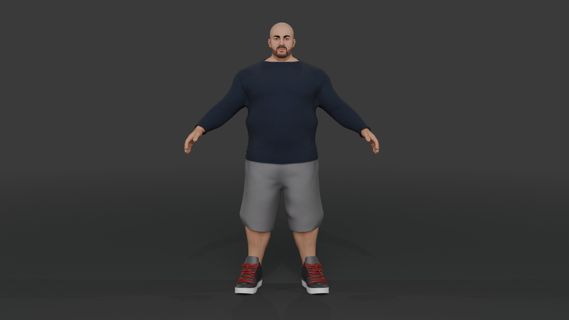 Urban Power Male Character  Low-poly 3D model_2