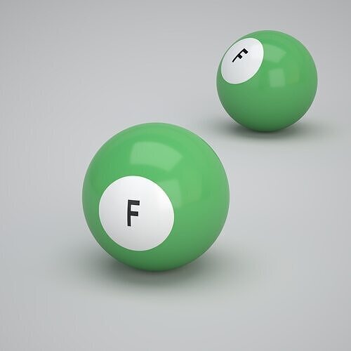 F Snooker Ball 3D model