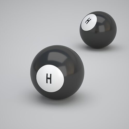 H Snooker Ball 3D model