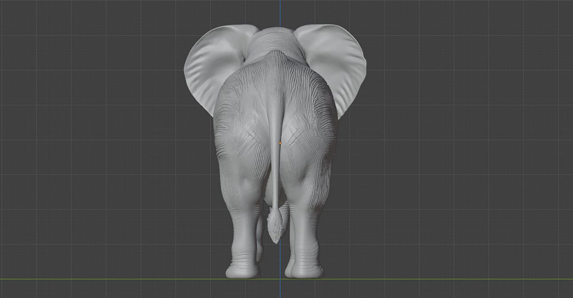 Elephant Sculpture 3D Print Model 3D print model_3