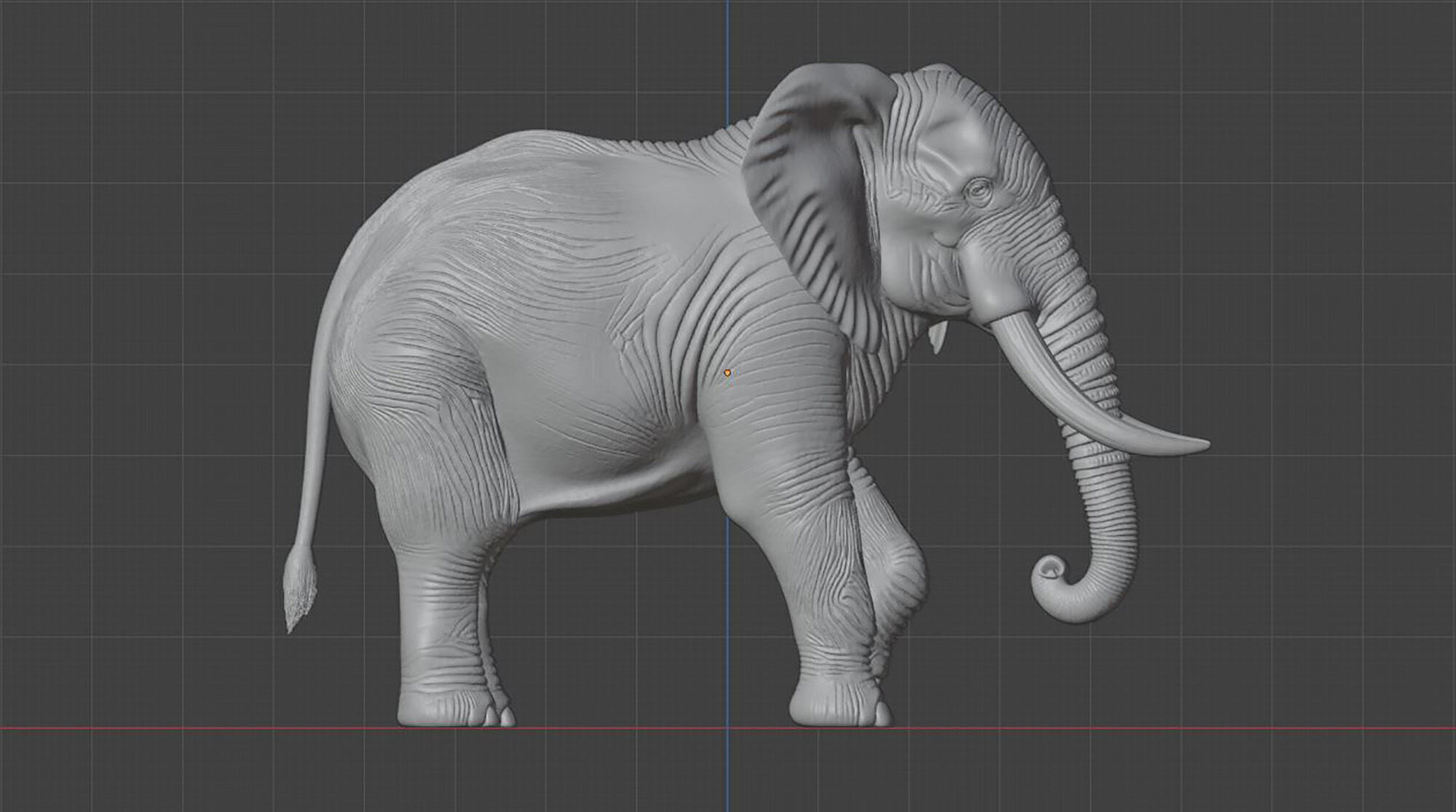 Elephant Sculpture 3D Print Model 3D print model_1