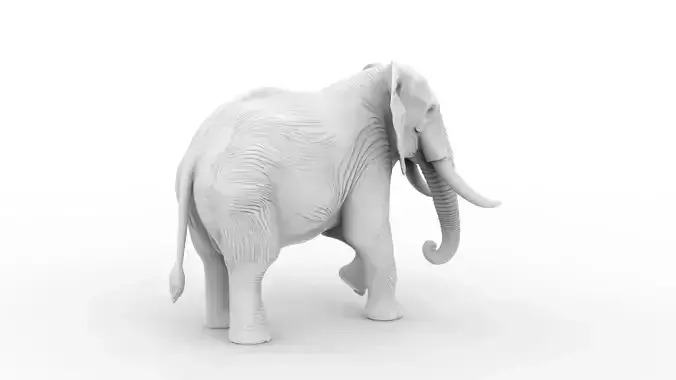 Elephant Sculpture 3D Print Model