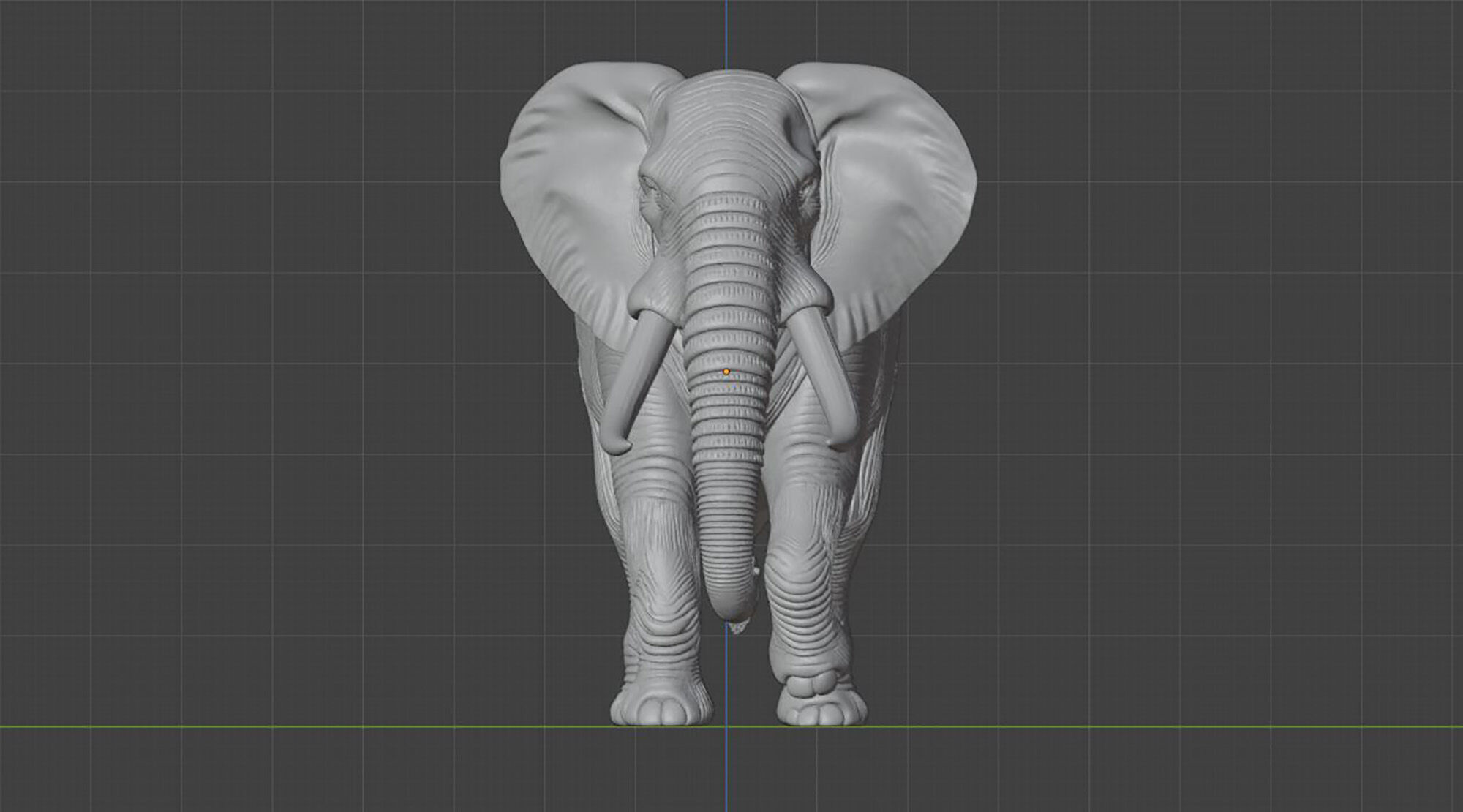 Elephant Sculpture 3D Print Model 3D print model_2