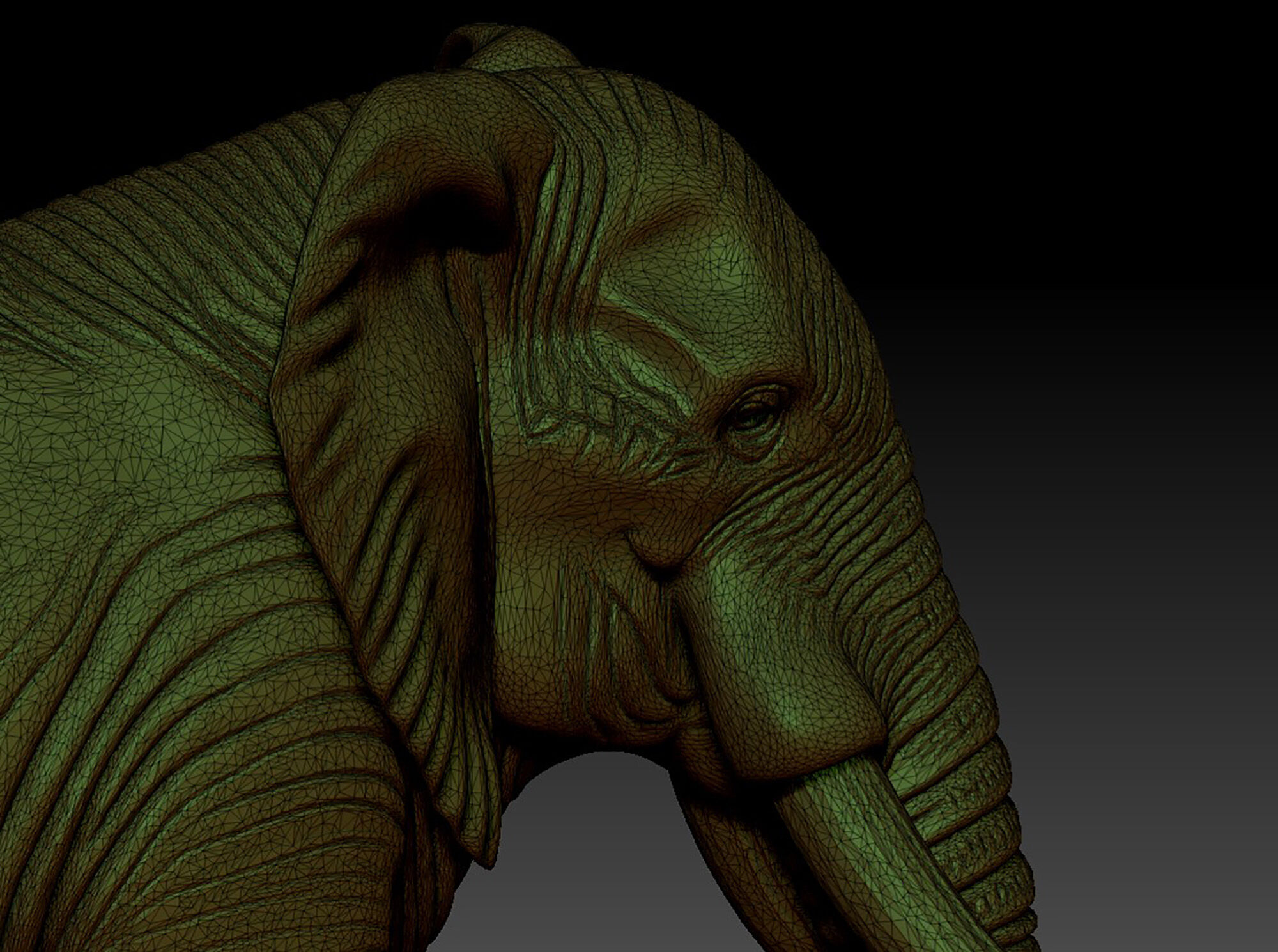 Elephant Sculpture 3D Print Model 3D print model_7