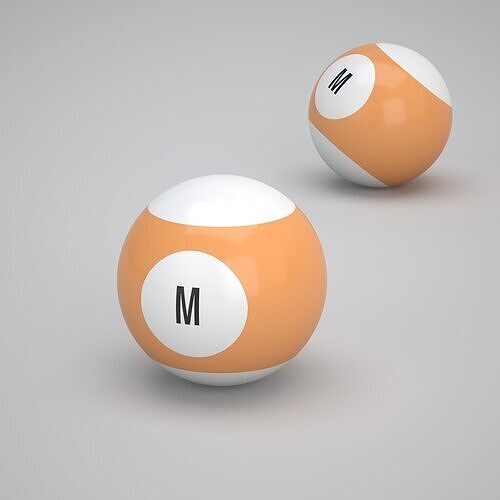 M Snooker Ball 3D model