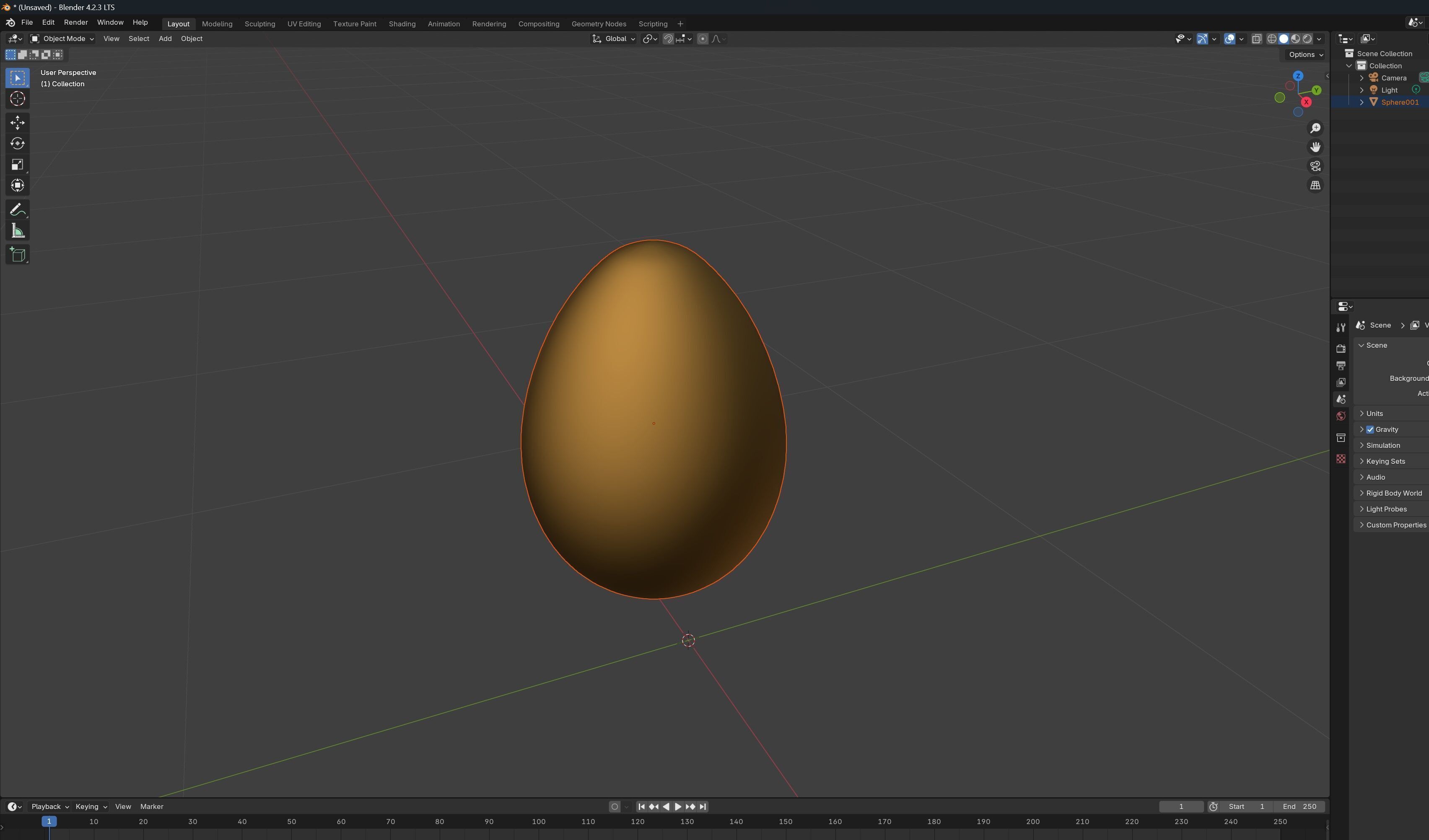 Brown Egg 3D model_6