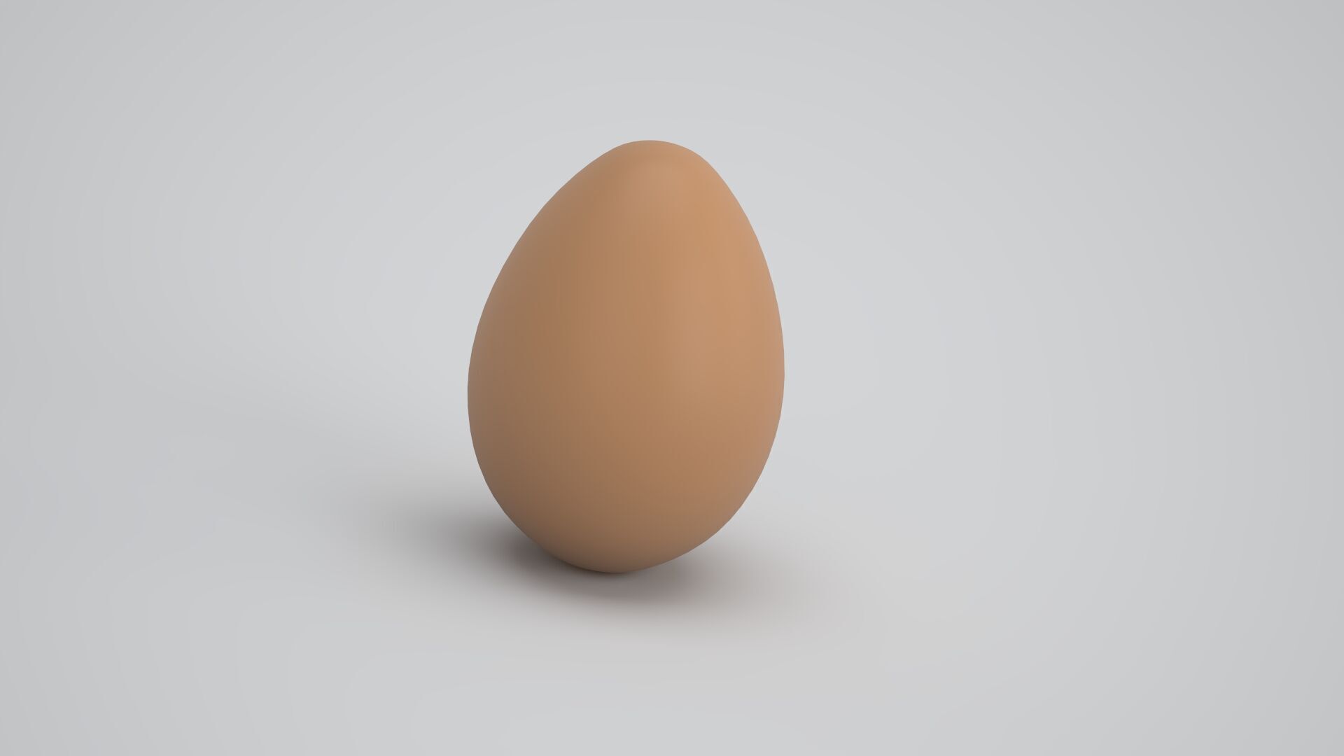 Brown Egg 3D model_2
