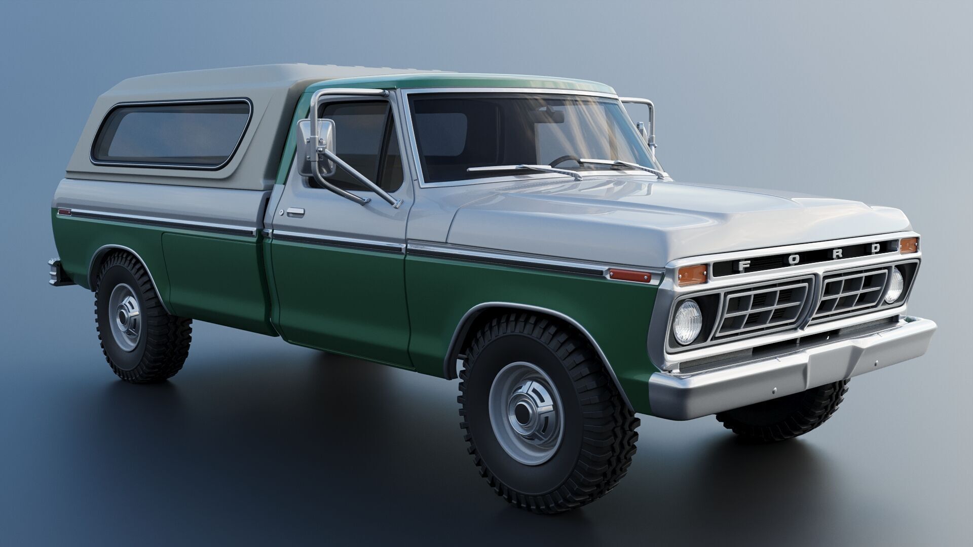 F-350 Super Camper Special 1976 3D print model_11