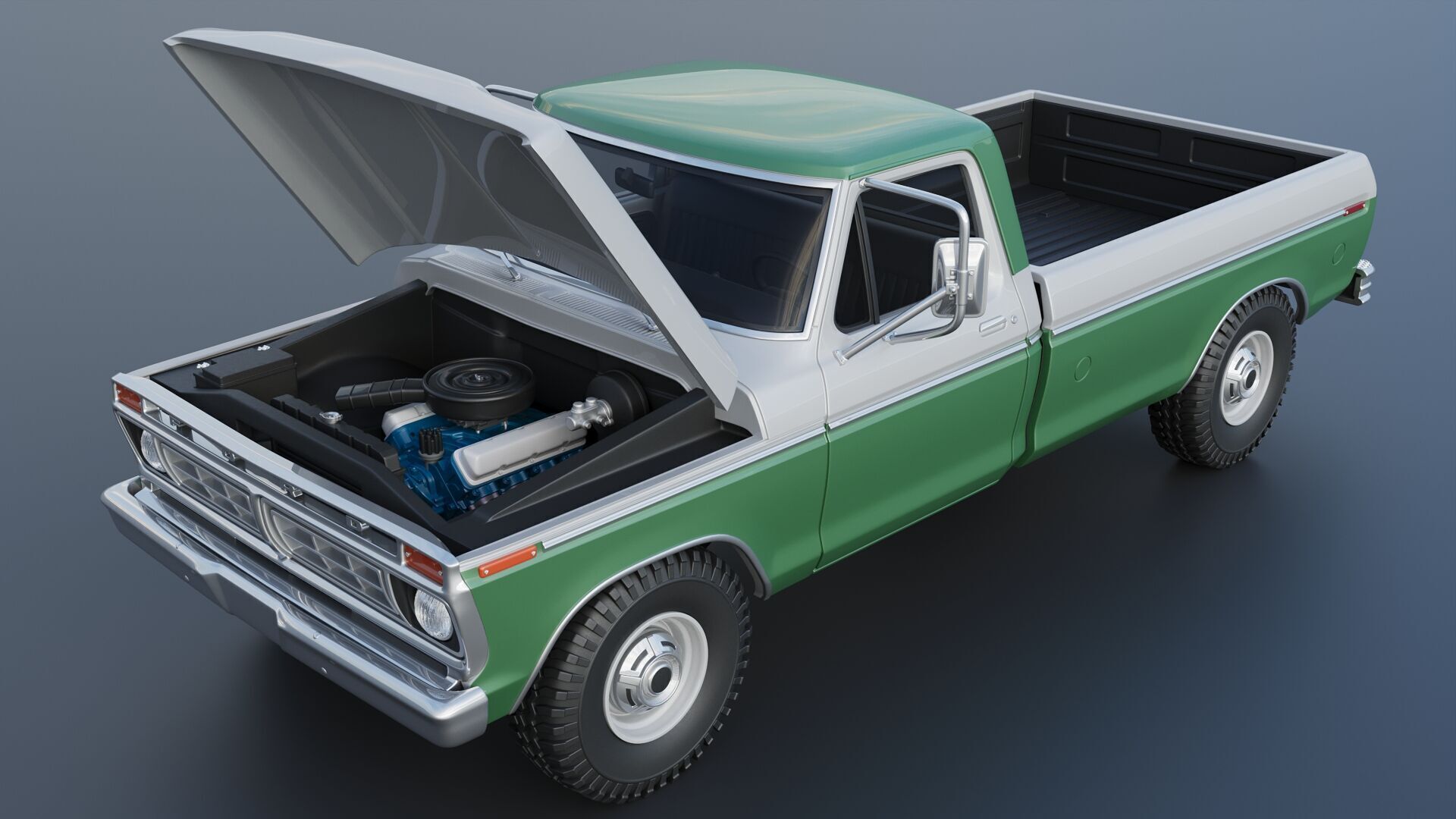 F-350 Super Camper Special 1976 3D print model_17