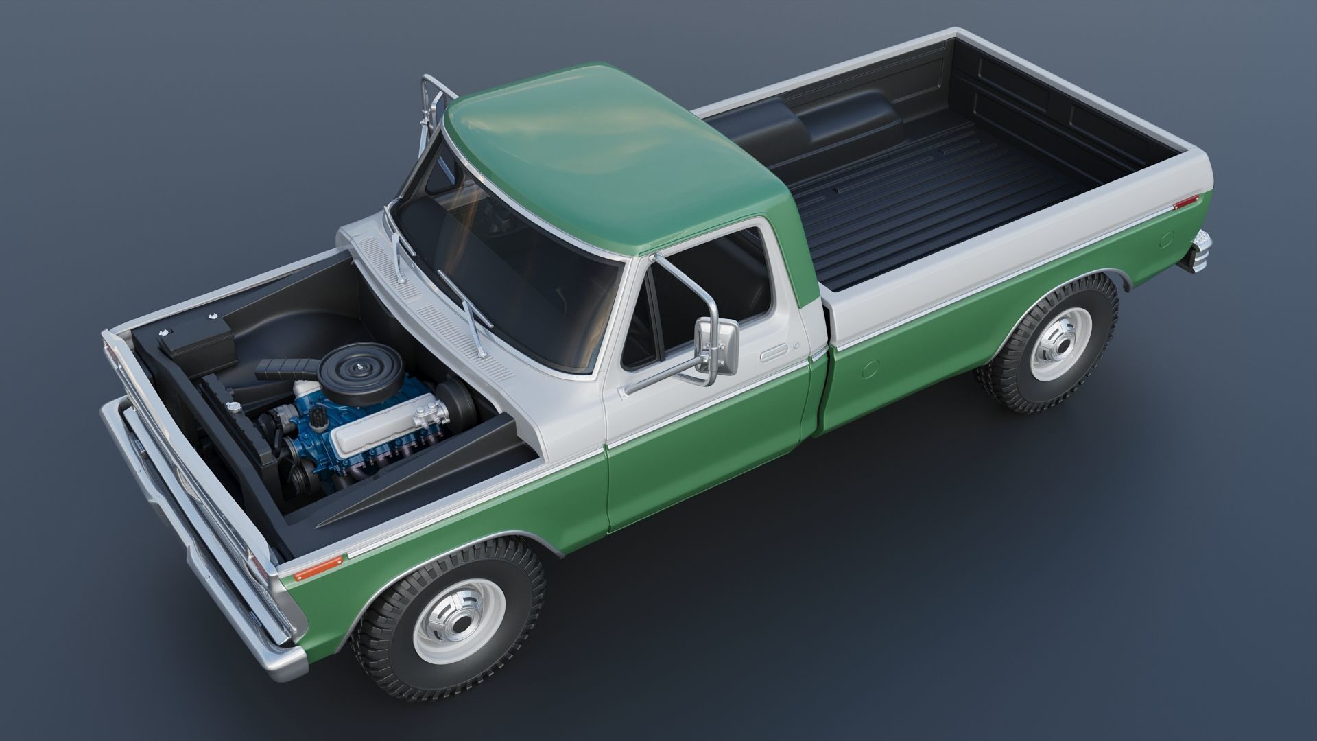 F-350 Super Camper Special 1976 3D print model_18