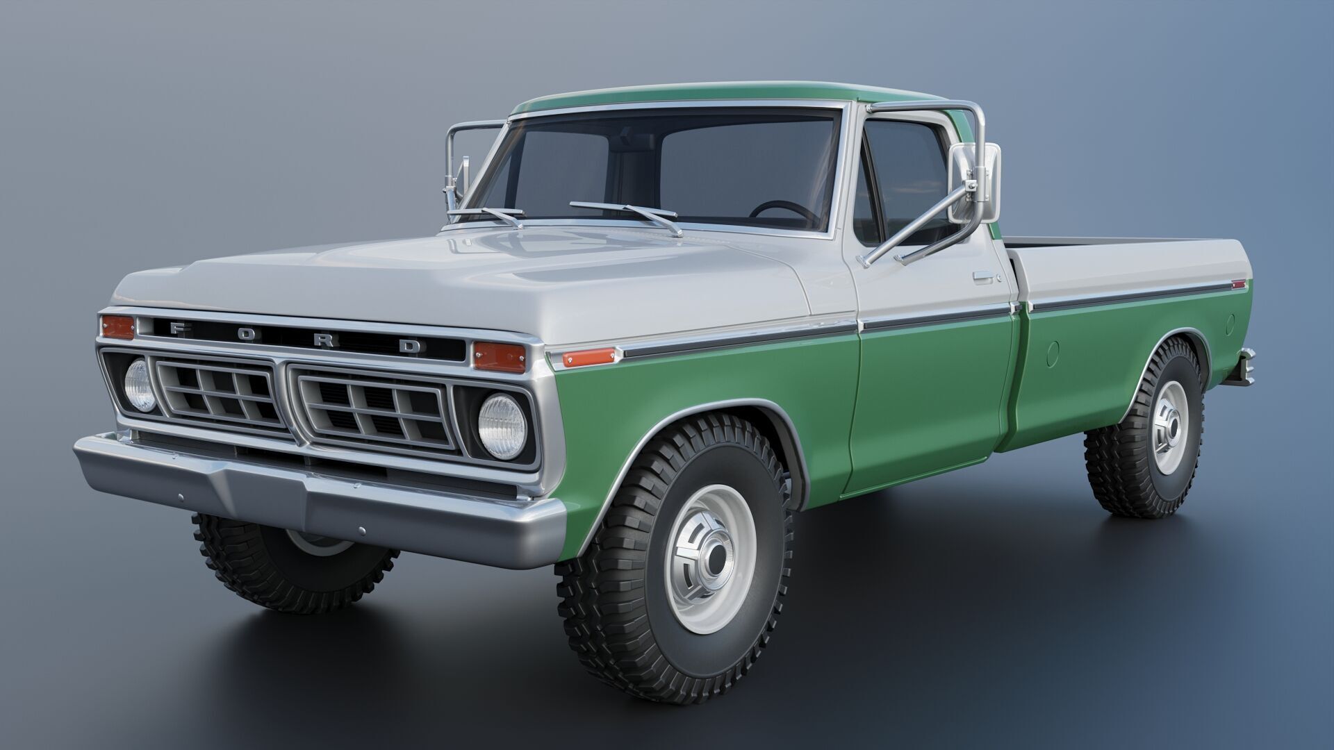 F-350 Super Camper Special 1976 3D print model_4
