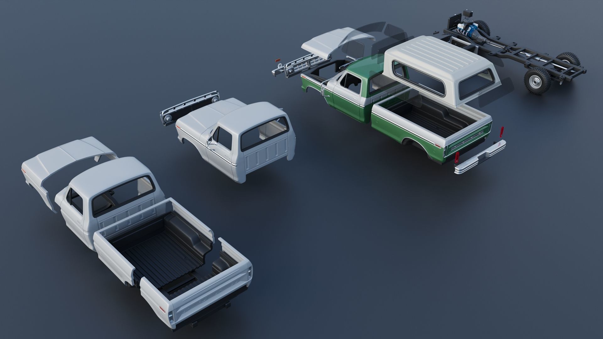 F-350 Super Camper Special 1976 3D print model_22