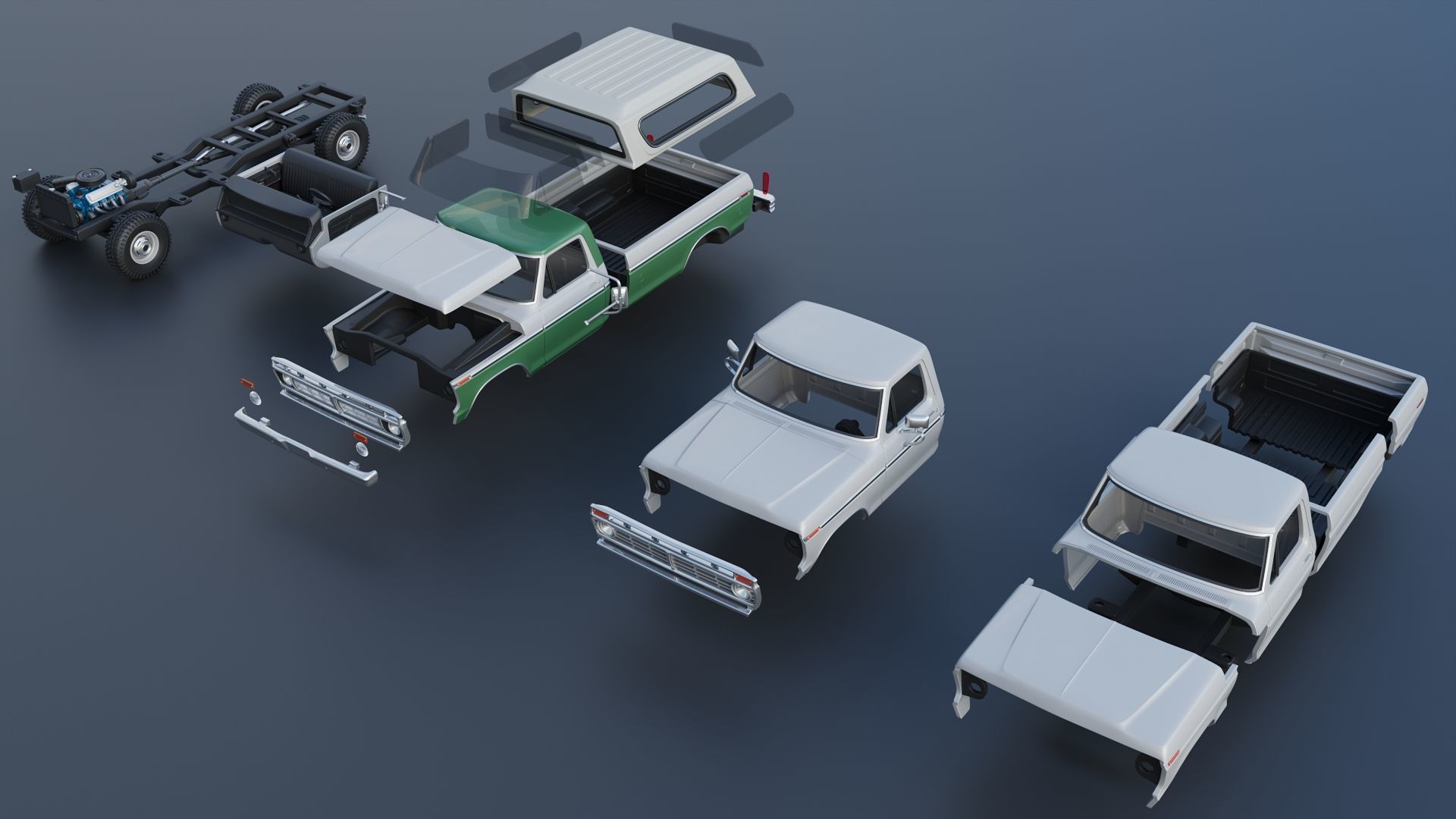 F-350 Super Camper Special 1976 3D print model_20