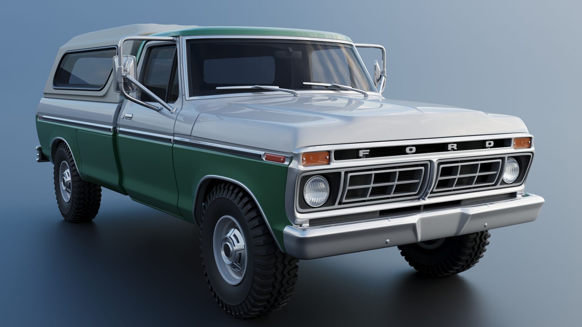 F-350 Super Camper Special 1976 3D print model_12