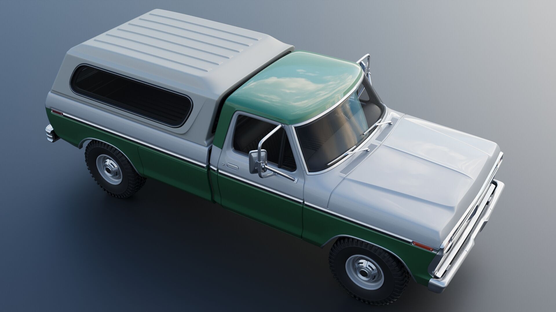 F-350 Super Camper Special 1976 3D print model_13