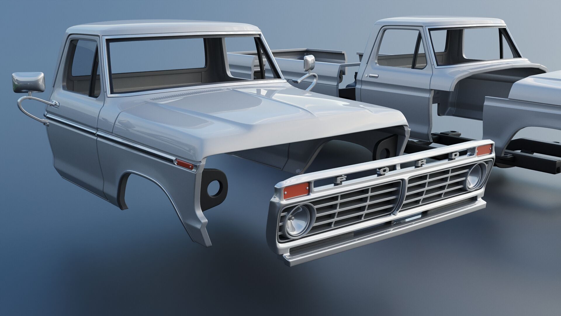 F-350 Super Camper Special 1976 3D print model_26