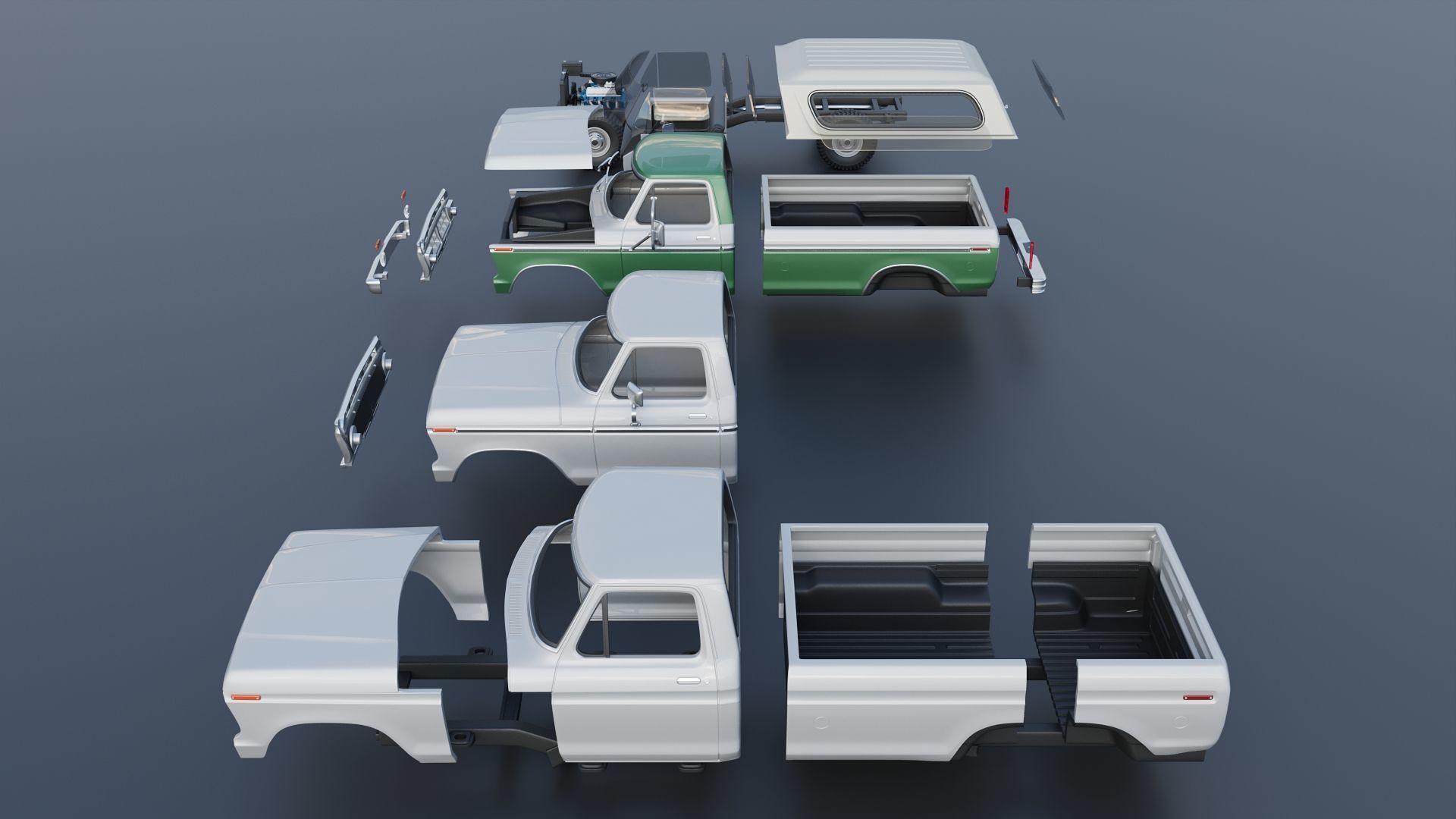 F-350 Super Camper Special 1976 3D print model_21